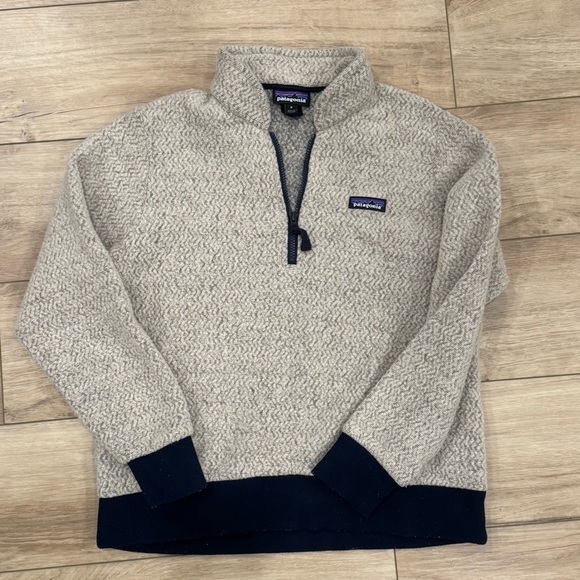 Patagonia Tan Woolyester Fleece Half-Zip Pullover - Picture 3 of 4
